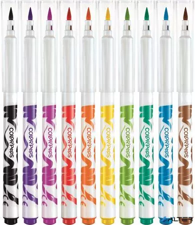 Filctoll készlet, kimosható, ecsetjellegű, MAPED "Color ’Peps Brush", 10 különböző szín