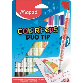   Filctoll készlet, MAPED 'Color'Peps Duo Tip', 10 különböző szín