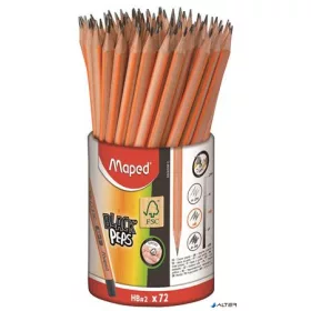  Grafitceruza, ceruzatartó, HB, háromszögletű, MAPED "Black'Peps"
