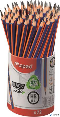 Grafitceruza, ceruzatartó, HB, háromszögletű, MAPED "Black'Peps Navy"