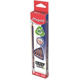   Grafitceruza radírral, HB, háromszögletű, MAPED "Black'Peps Navy"