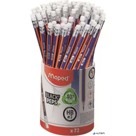   Grafitceruza radírral ceruzatartó, HB, háromszögletű, MAPED "Black'Peps Navy"