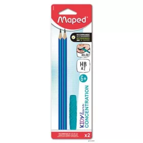   Írástanuló grafitceruza, HB, háromszögletű, szilikon vég, MAPED 'Kidy Learn Concentration'