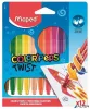 Zsírkréta, kitekerhető, MAPED "Color'Peps", 12 különböző szín