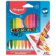 Zsírkréta, kitekerhető, MAPED "Color'Peps", 12 különböző szín