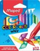 Zsírkréta, MAPED "Color'Peps Wax", 12 különböző szín