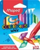 Zsírkréta, MAPED "Color'Peps Wax", 12 különböző szín
