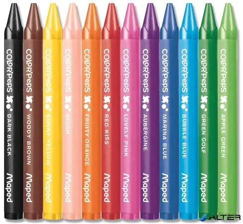 Zsírkréta, MAPED "Color'Peps Wax", 12 különböző szín