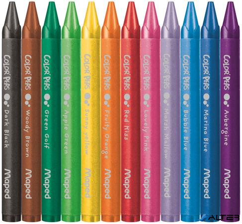 Zsírkréta, MAPED "Color'Peps Wax", 12 különböző szín