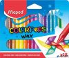 Zsírkréta, MAPED "Color'Peps Wax", 18 különböző szín