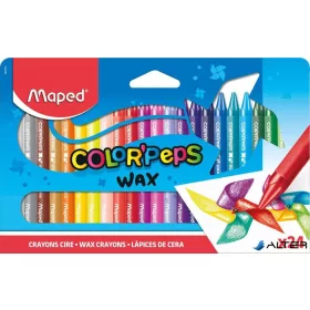   Zsírkréta, MAPED "Color'Peps Wax", 24 különböző szín