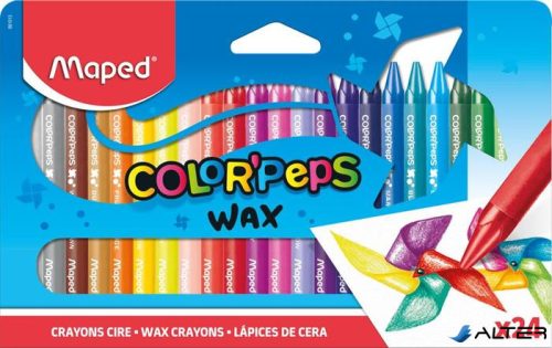 Zsírkréta, MAPED "Color'Peps Wax", 24 különböző szín
