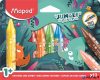 Zsírkréta, vastag, MAPED "Jungle Fever", 12 különböző színben