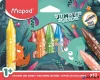 Zsírkréta, vastag, MAPED "Jungle Fever", 12 különböző színben