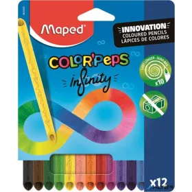   Színes ceruza készlet, háromszögletű, MAPED 'Color'Peps INFINITY', 12 különböző szín
