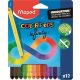 Színes ceruza készlet, háromszögletű, MAPED "Color'Peps INFINITY", 12 különböző szín