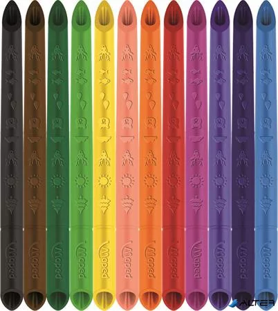 Színes ceruza készlet, háromszögletű, MAPED 'Color'Peps INFINITY', 12 különböző szín