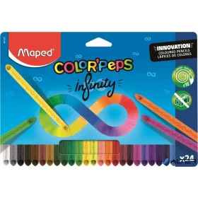   Színes ceruza készlet, háromszögletű, MAPED "Color'Peps INFINITY", 24 különböző szín