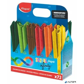   Színes ceruza készlet, ceruzatartó, háromszögletű, MAPED 'Color'Peps INFINITY', 72 darabos készlet