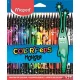 Színes ceruza készlet, háromszögletű, MAPED "Color'Peps Monster" 24 különböző szín
