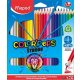 Színes ceruza készlet, háromszögletű, MAPED 'Color'Peps Strong', 24 különböző szín