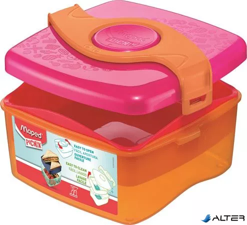 Uzsonnás doboz, MAPED PICNIK "Origins", narancs-pink