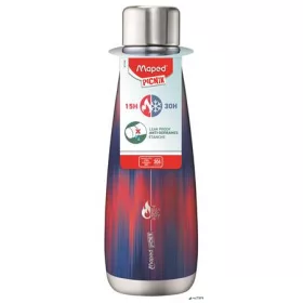   Termosz, duplafalú, 500 ml, rozsdamentes acél, MAPED PICNIK "Concept Adult", kék-piros nyomat