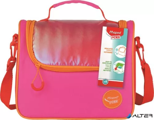 Uzsonnás táska, levehető vállpánttal, MAPED PICNIK 'Origins', narancs-pink