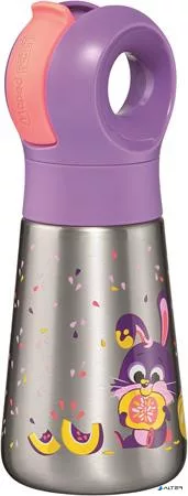 Kulacs, 350 ml, rozsdamentes acél, MAPED PICNIK "Concept Miniz", nyuszi