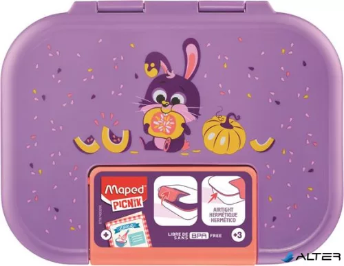 Uzsonnás doboz, 900 ml, Ecozen®, MAPED PICNIK 'Concept Miniz', nyuszi