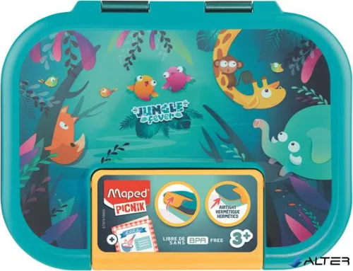 Uzsonnás doboz, 900 ml, Ecozen®, MAPED PICNIK 'Jungle Fever'