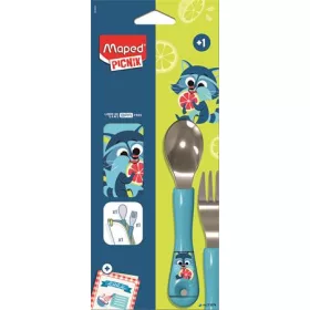   Evőeszközkészlet, fém, szövet tok, MAPED PICNIK "Concept Miniz", mosómedve