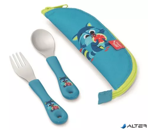 Evőeszközkészlet, fém, szövet tok, MAPED PICNIK "Concept Miniz", mosómedve