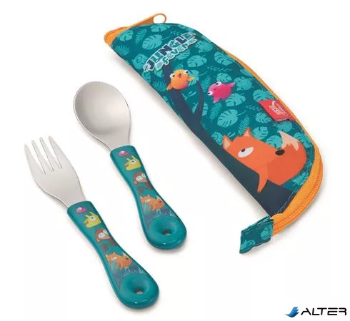 Evőeszközkészlet, fém, szövet tok, MAPED PICNIK "Jungle Fever"