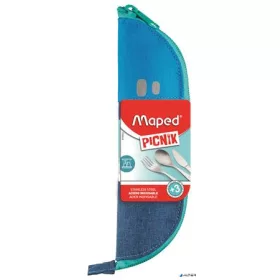   Evőeszközkészlet, fém, szövet tok, MAPED PICNIK 'Concept Kids', kék