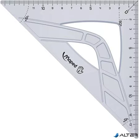Vonalzókészlet, műanyag, 3 darabos, balkezes, MAPED