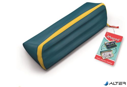 Tolltartó, háromszög alakú, kifordítható, cipzáras, MAPED "Open XXL Basic", zöld