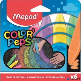   Aszfaltkréta, MAPED 'Color'Peps', 6 különböző szín
