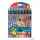 Filctoll és színes ceruza készlet, MAPED 'Color'Peps Monster' 12+15 különböző szín