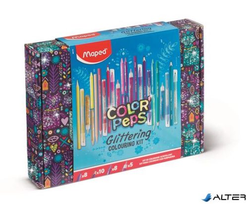Csillámos színező készlet, MAPED "Color'Peps", 31 darabos