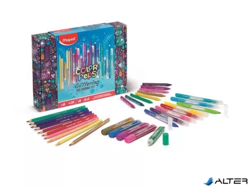 Csillámos színező készlet, MAPED 'Color'Peps', 31 darabos