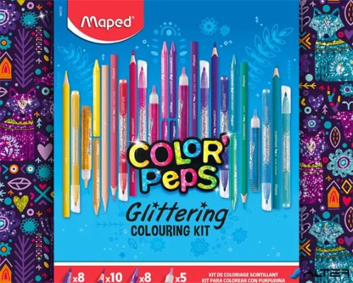 Csillámos színező készlet, MAPED 'Color'Peps', 31 darabos