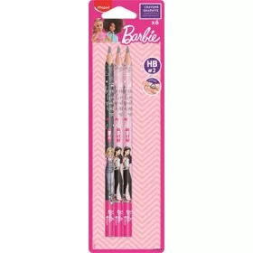   Grafitceruza, HB, háromszögletű, MAPED "Barbie", 6 darab