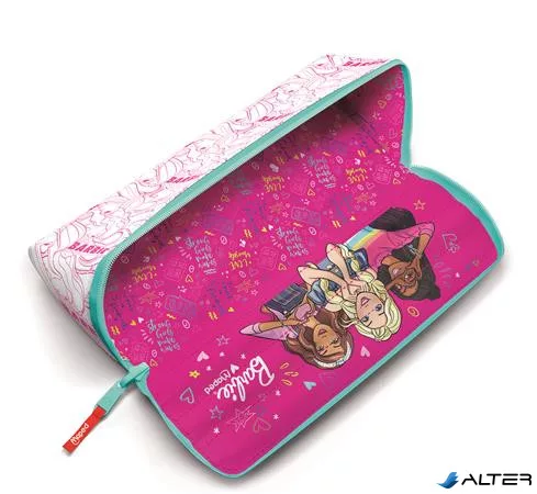 Tolltartó, háromszög alakú, kifordítható, cipzáras, MAPED "Barbie Open XXL"