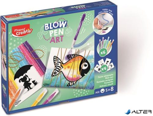 Fújós filctoll készlet, MAPED CREATIV, "Blow pen Art", pop