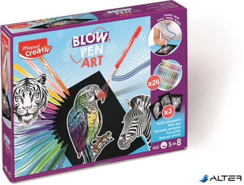 Fújós filctoll készlet, MAPED CREATIV, "Blow pen Basic"