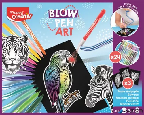 Fújós filctoll készlet, MAPED CREATIV 'Blow pen Basic'