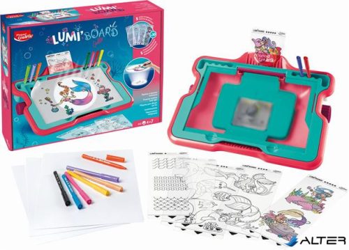 Kreatív rajzkészlet, hableány, MAPED CREATIV 'Lumi Board'