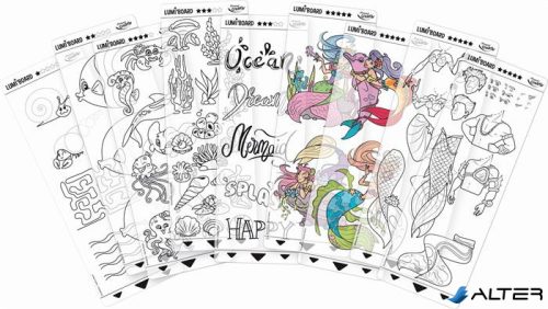 Kreatív rajzkészlet, hableány, MAPED CREATIV 'Lumi Board'