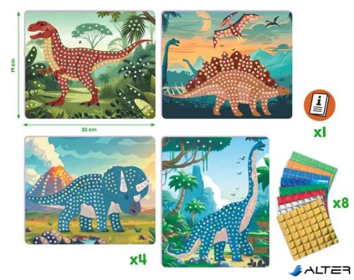 Mozaikos képkészítő, dinoszaurusz, MAPED CREATIV "Mosaic Creations"